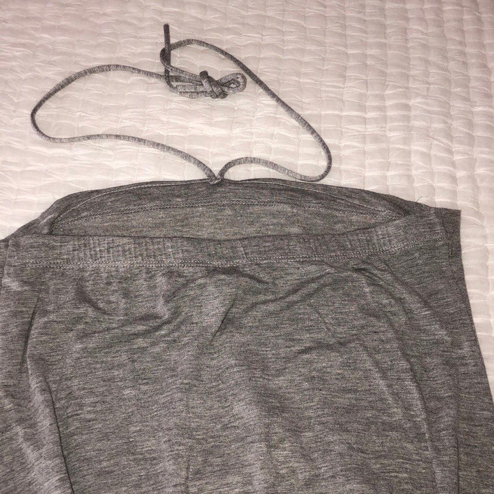 Wet Seal Grey Heather Bandeau Top w/Lace , jr med - Picture 6 of 8